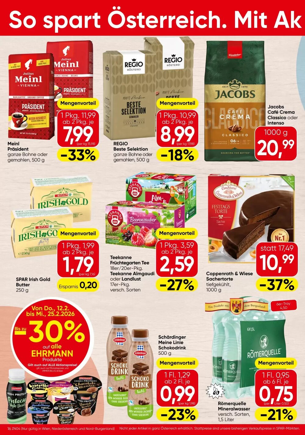 Spar Flugblatt (ab 12.02.2026) - Angebote und Prospekt - Seite 16