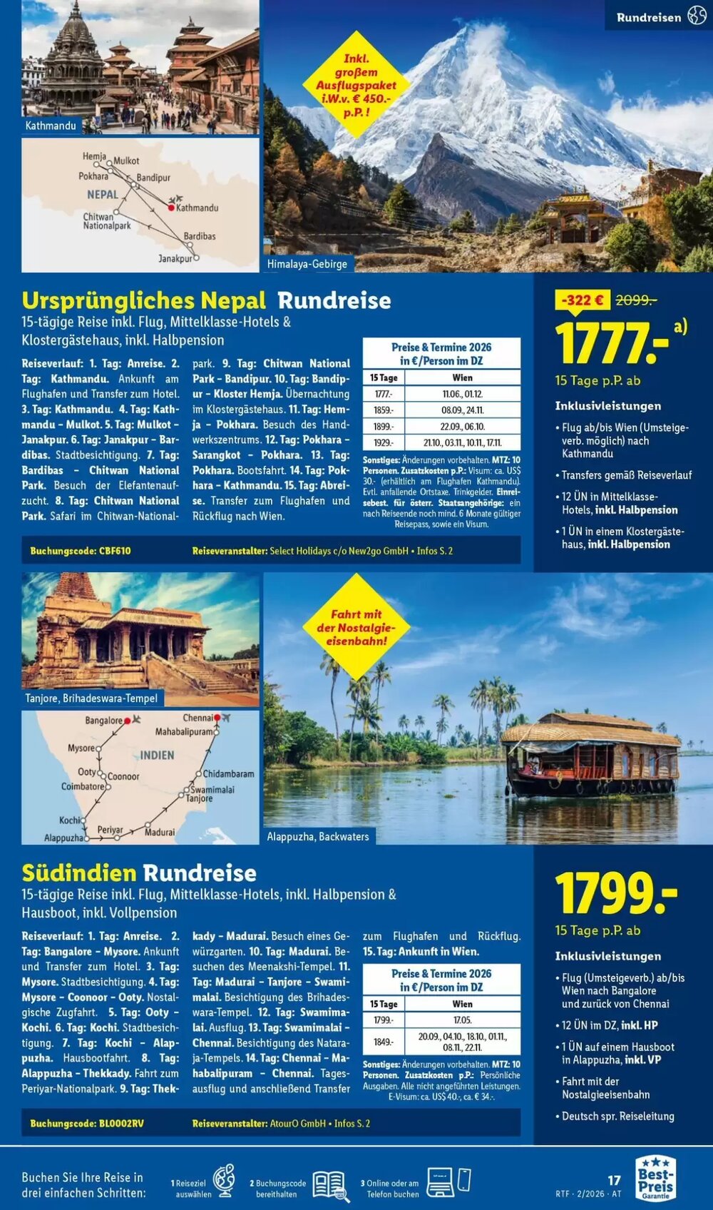 Lidl Reisen Flugblatt (ab 14.02.2026) - Angebote und Prospekt - Seite 17