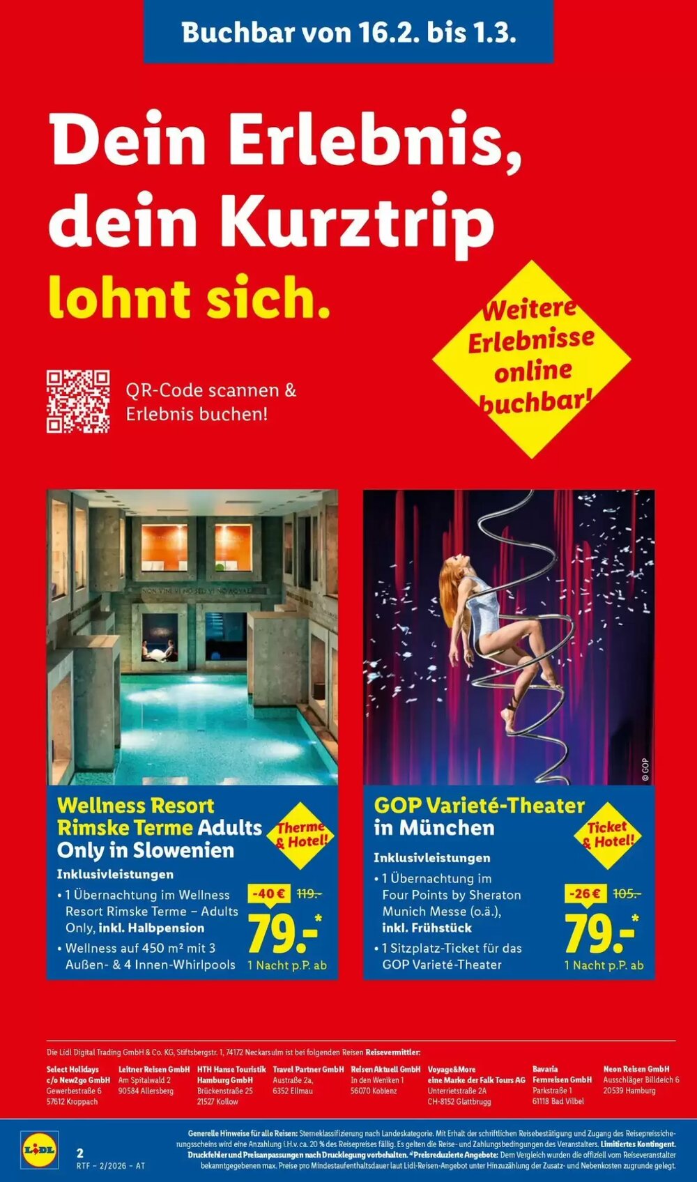Lidl Reisen Flugblatt (ab 14.02.2026) - Angebote und Prospekt - Seite 2
