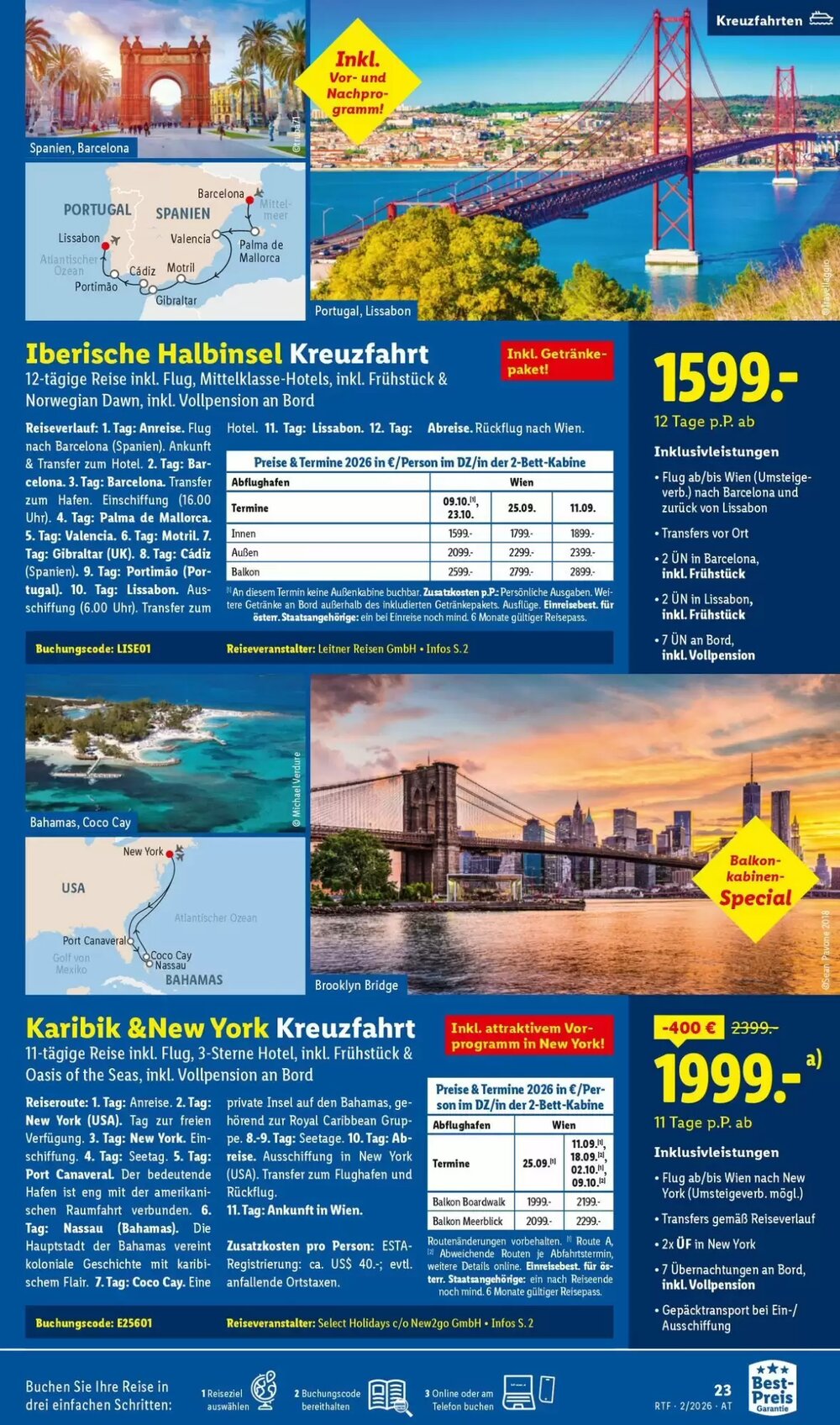 Lidl Reisen Flugblatt (ab 14.02.2026) - Angebote und Prospekt - Seite 23