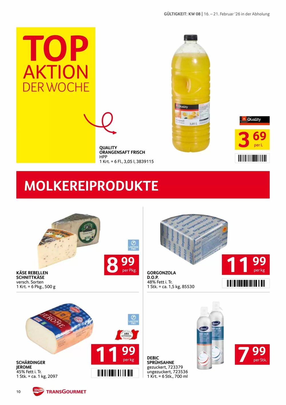 Transgourmet Flugblatt (ab 16.02.2026) - Angebote und Prospekt - Seite 10