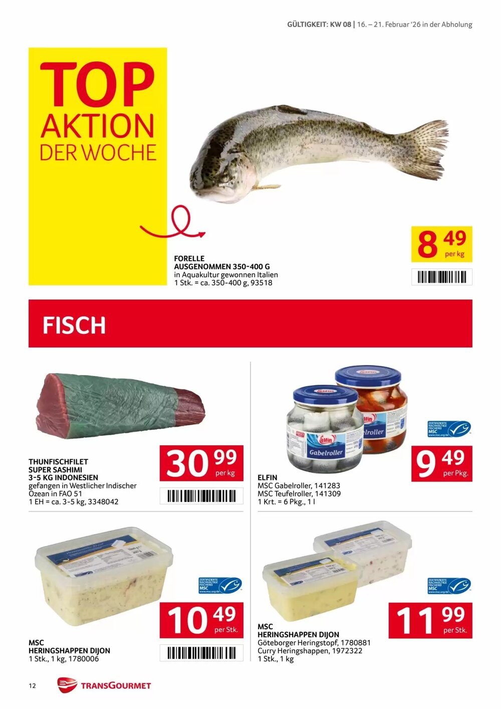 Transgourmet Flugblatt (ab 16.02.2026) - Angebote und Prospekt - Seite 12