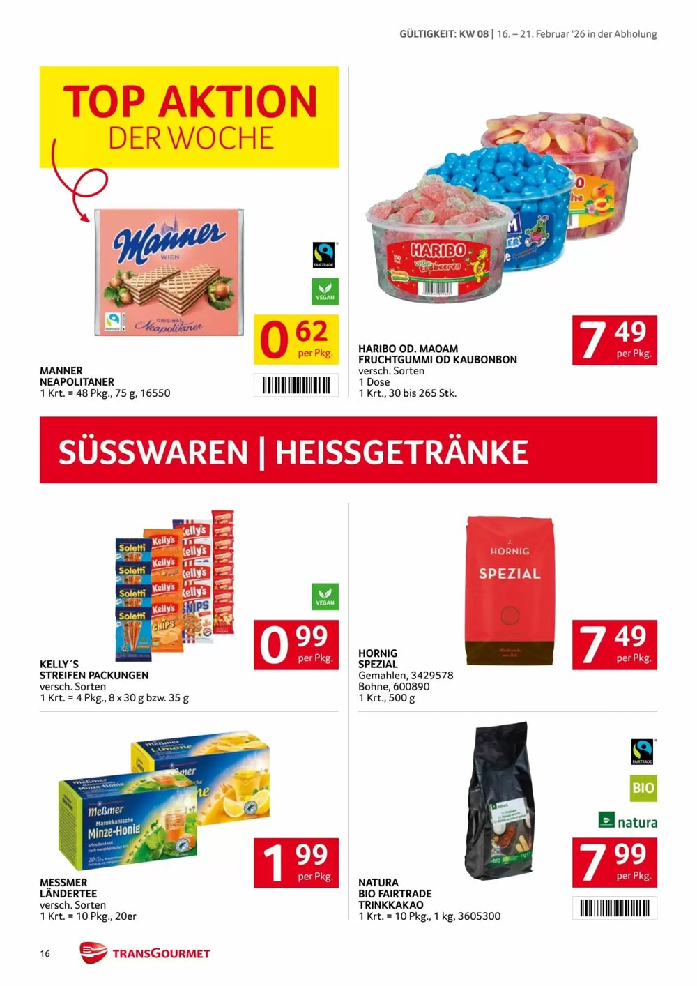 Transgourmet Flugblatt (ab 16.02.2026) - Angebote und Prospekt - Seite 16