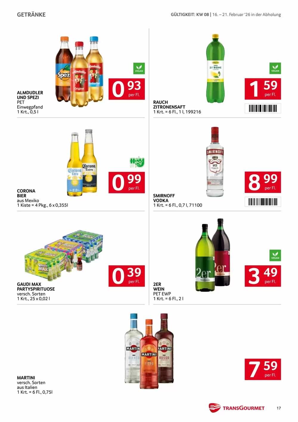 Transgourmet Flugblatt (ab 16.02.2026) - Angebote und Prospekt - Seite 17
