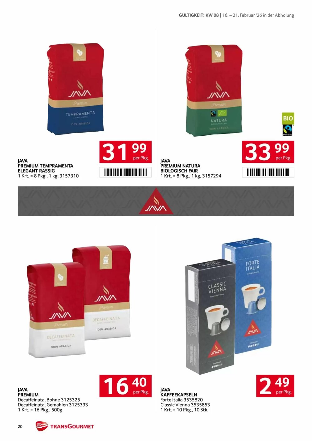 Transgourmet Flugblatt (ab 16.02.2026) - Angebote und Prospekt - Seite 20