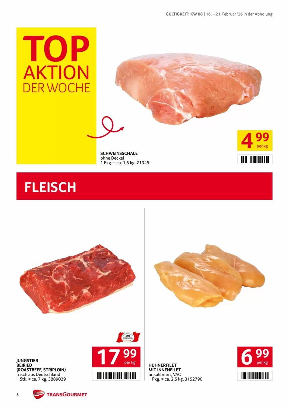 Transgourmet Flugblatt (ab 16.02.2026) - Angebote und Prospekt - Seite 8