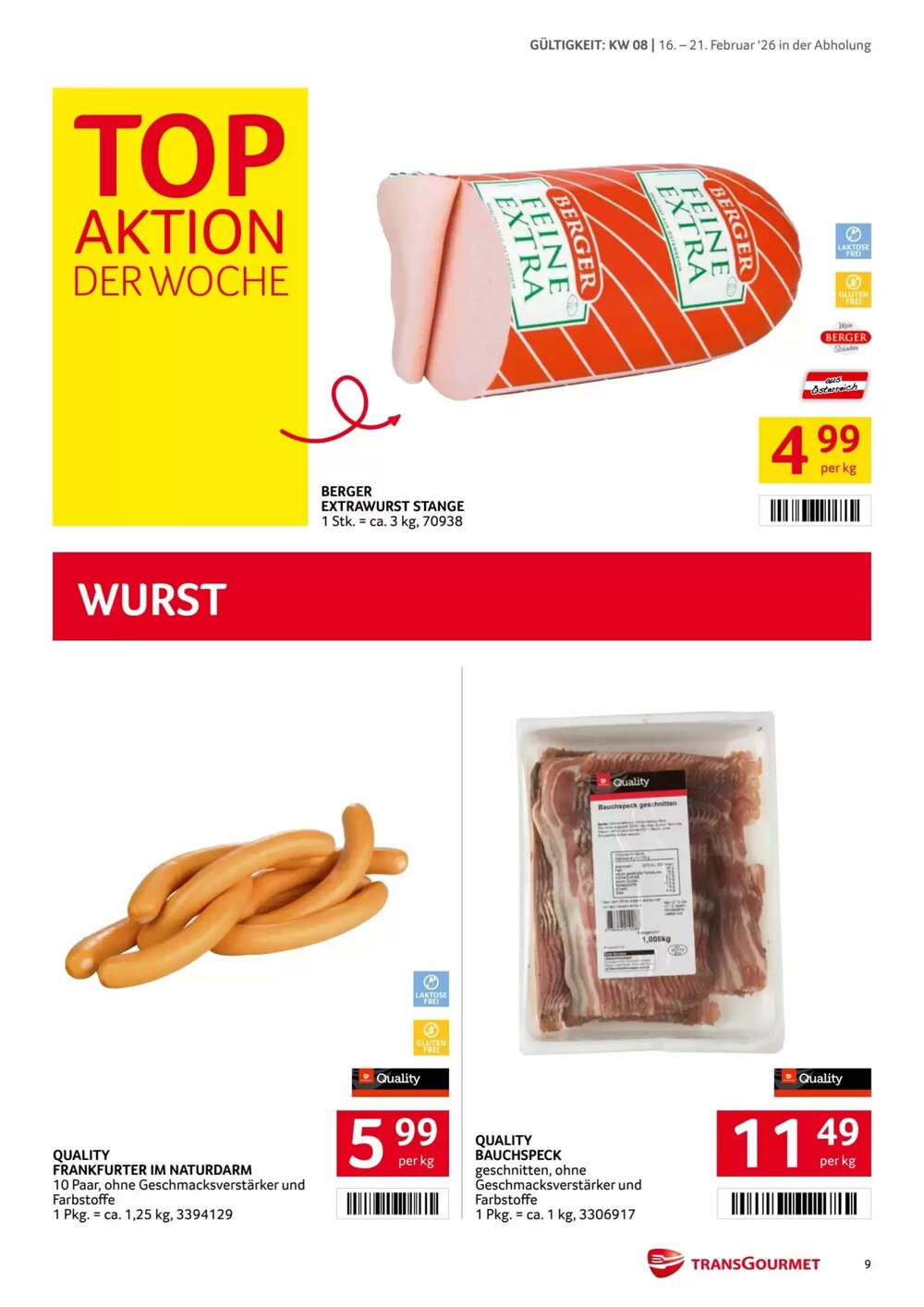 Transgourmet Flugblatt (ab 16.02.2026) - Angebote und Prospekt - Seite 9
