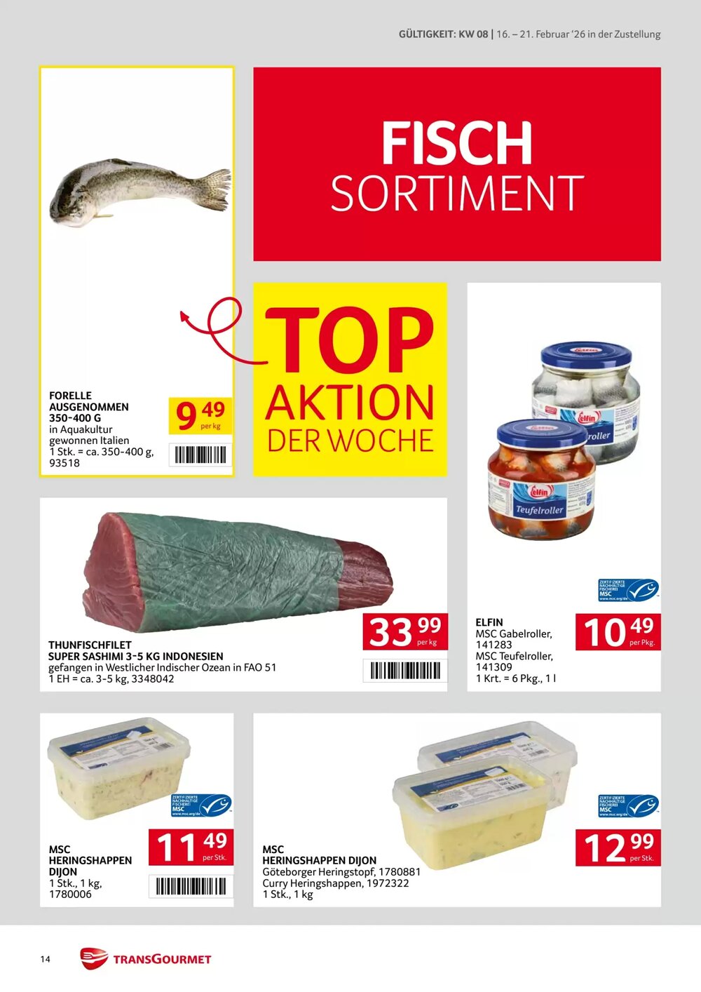 Transgourmet Flugblatt (ab 16.02.2026) - Angebote und Prospekt - Seite 14