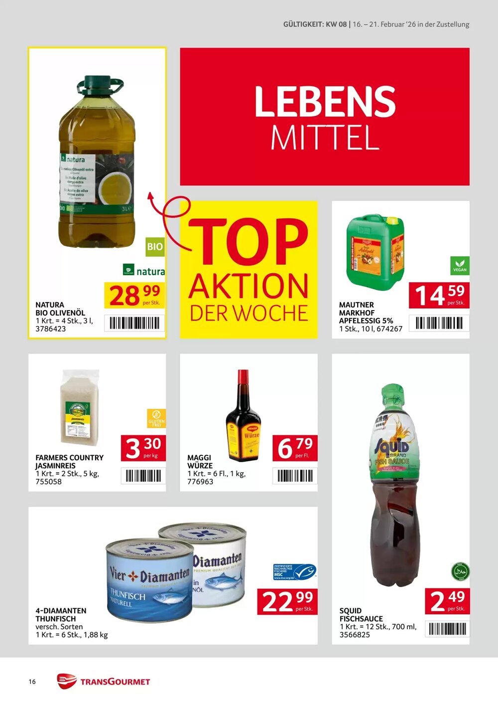 Transgourmet Flugblatt (ab 16.02.2026) - Angebote und Prospekt - Seite 16