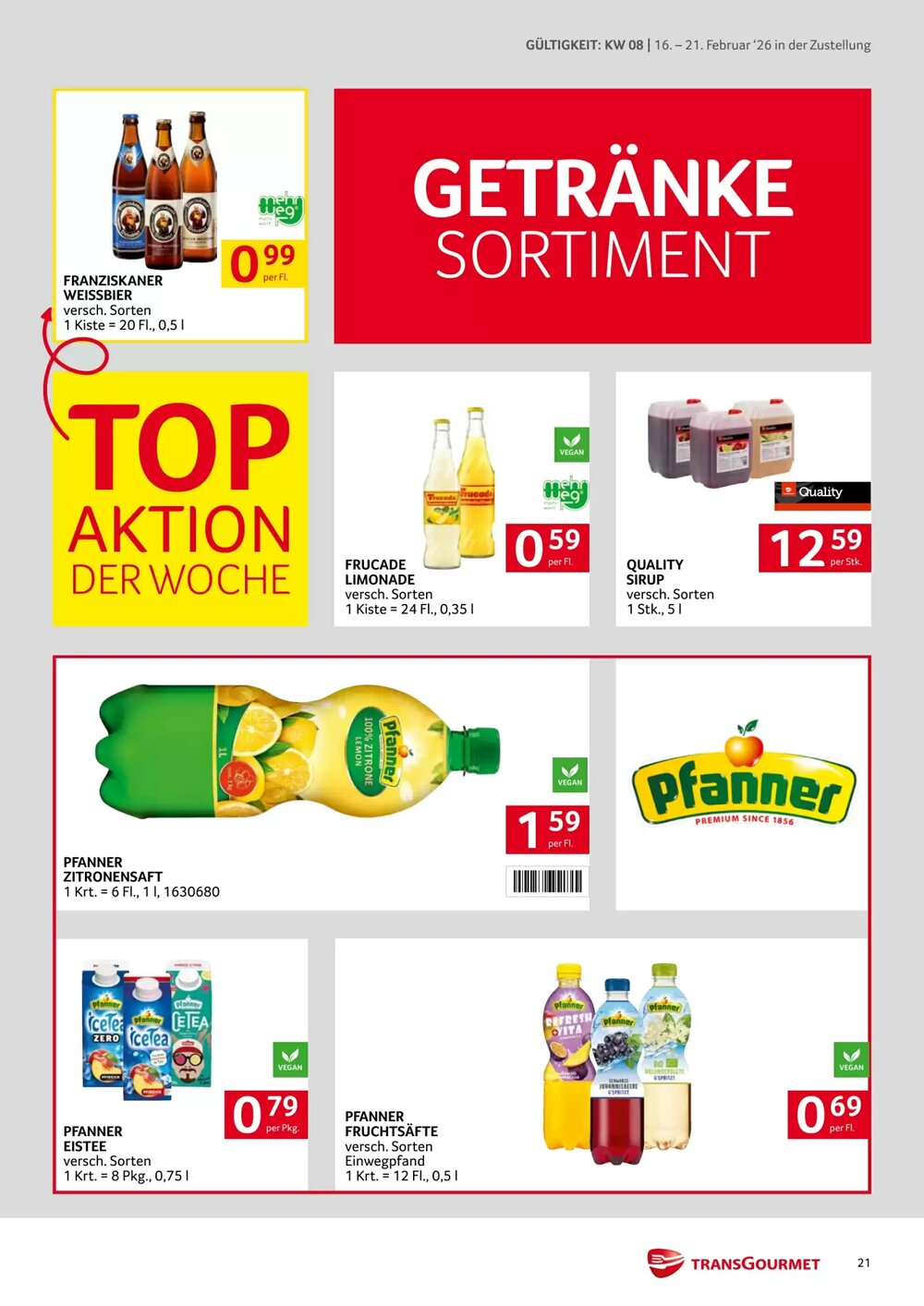 Transgourmet Flugblatt (ab 16.02.2026) - Angebote und Prospekt - Seite 21