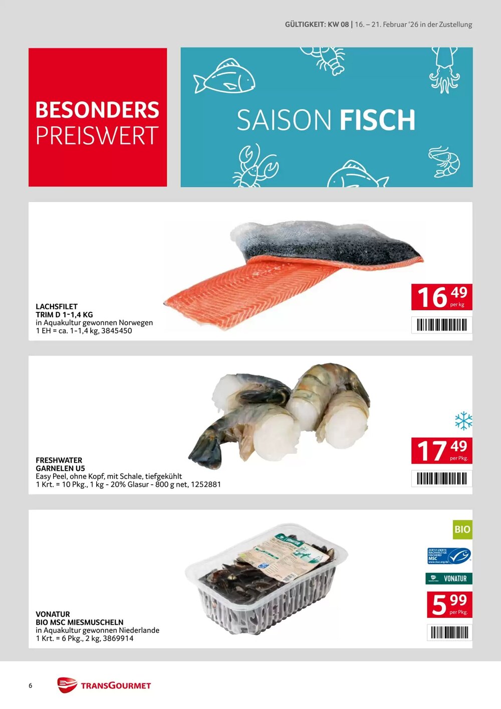 Transgourmet Flugblatt (ab 16.02.2026) - Angebote und Prospekt - Seite 6