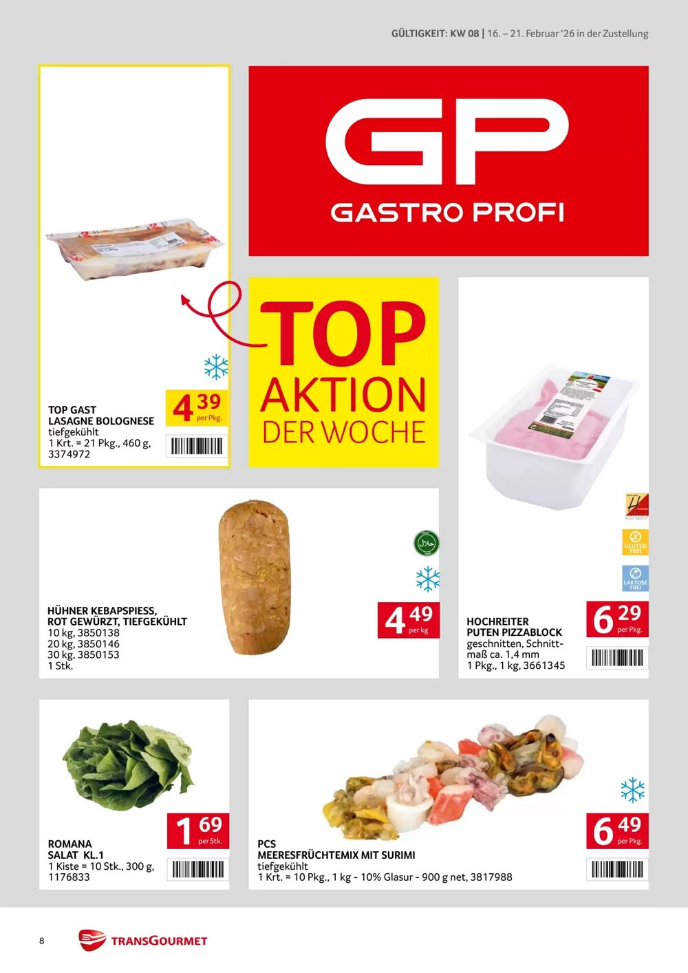 Transgourmet Flugblatt (ab 16.02.2026) - Angebote und Prospekt - Seite 8