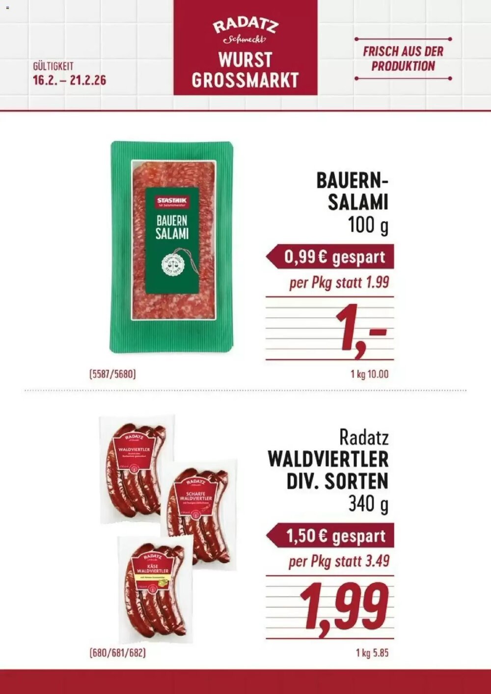 Radatz Flugblatt (ab 16.02.2026) - Angebote und Prospekt - Seite 1