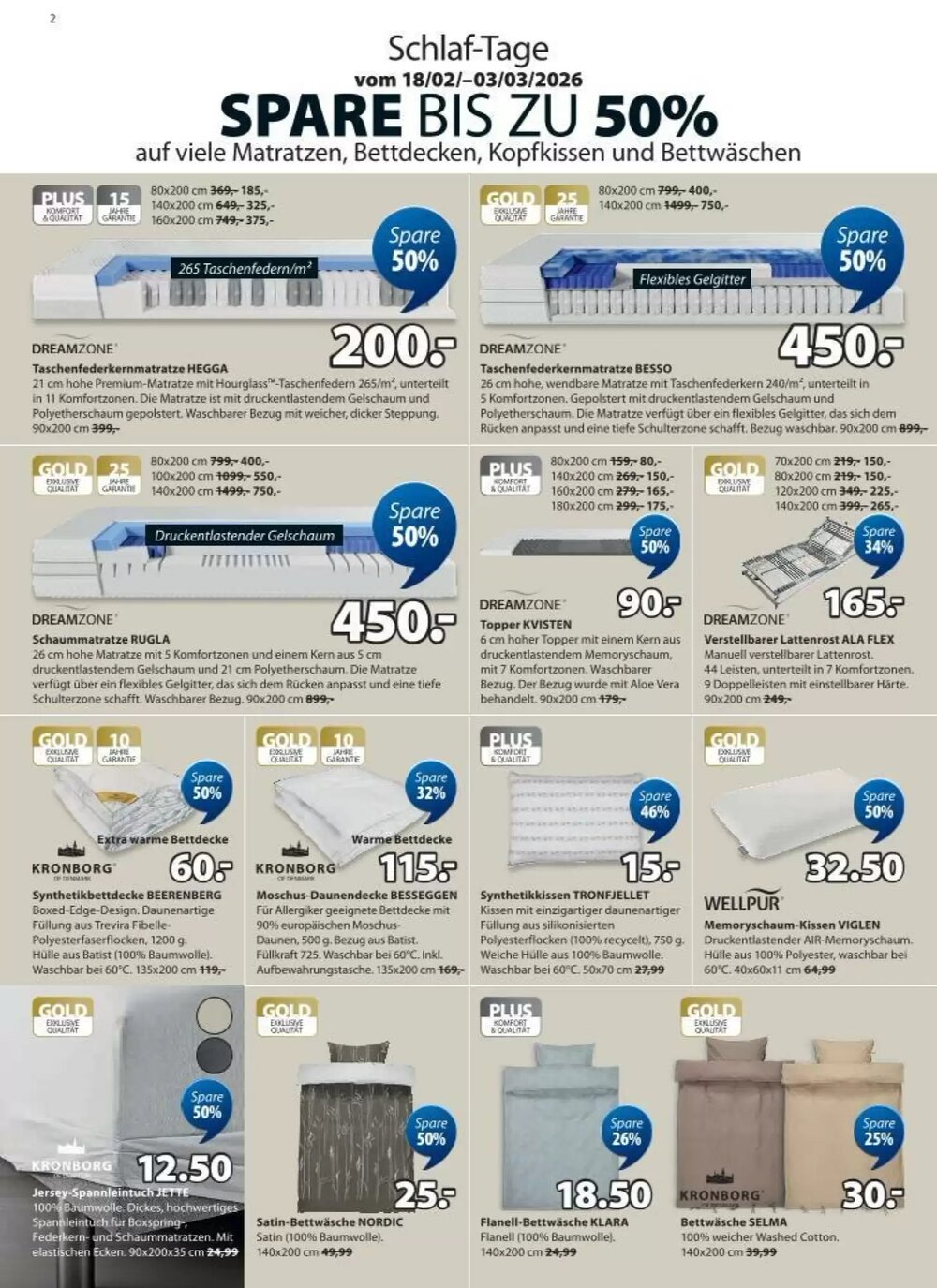 JYSK Flugblatt (ab 18.02.2026) - Angebote und Prospekt - Seite 2