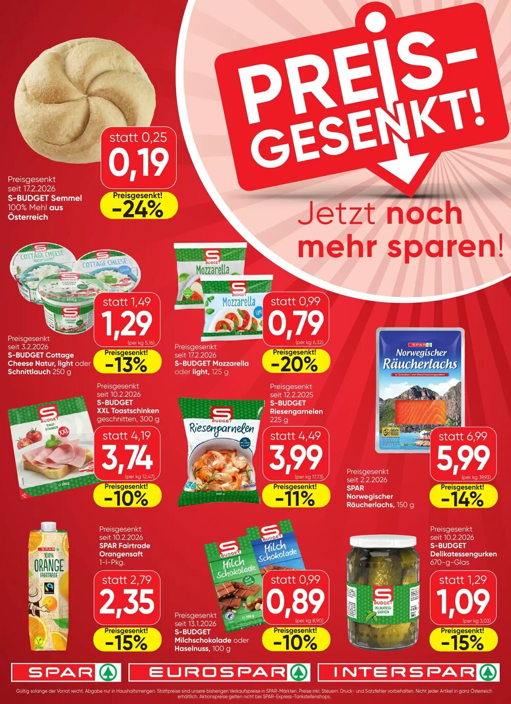 Spar Flugblatt (ab 18.02.2026) - Angebote und Prospekt - Seite 1