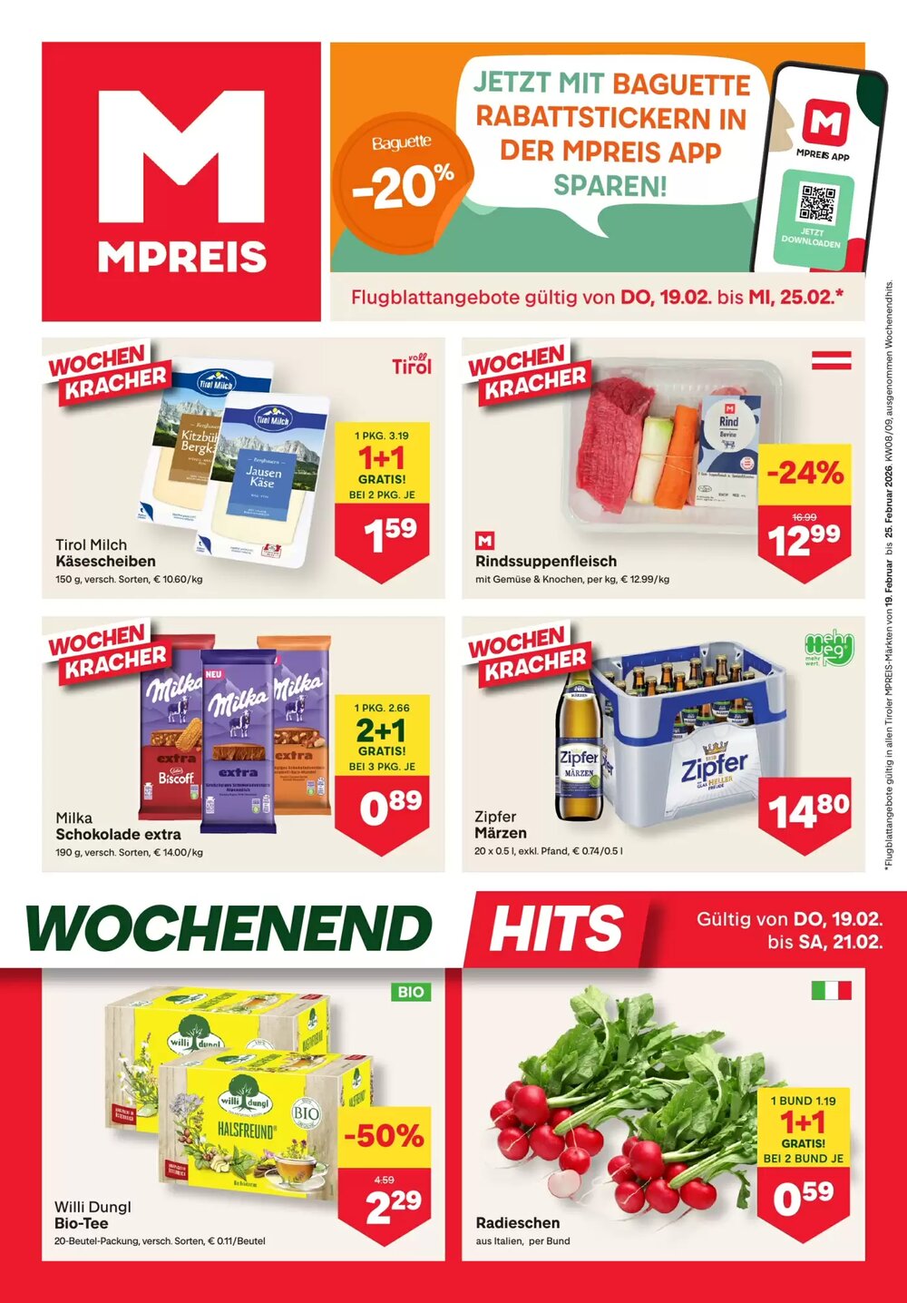 MPreis Flugblatt (ab 19.02.2026) - Angebote und Prospekt - Seite 1