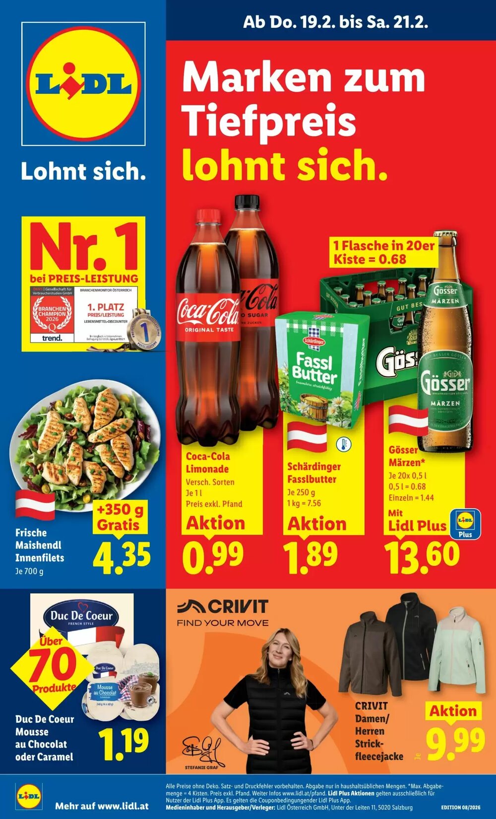 Lidl Flugblatt (ab 19.02.2026) - Angebote und Prospekt - Seite 1