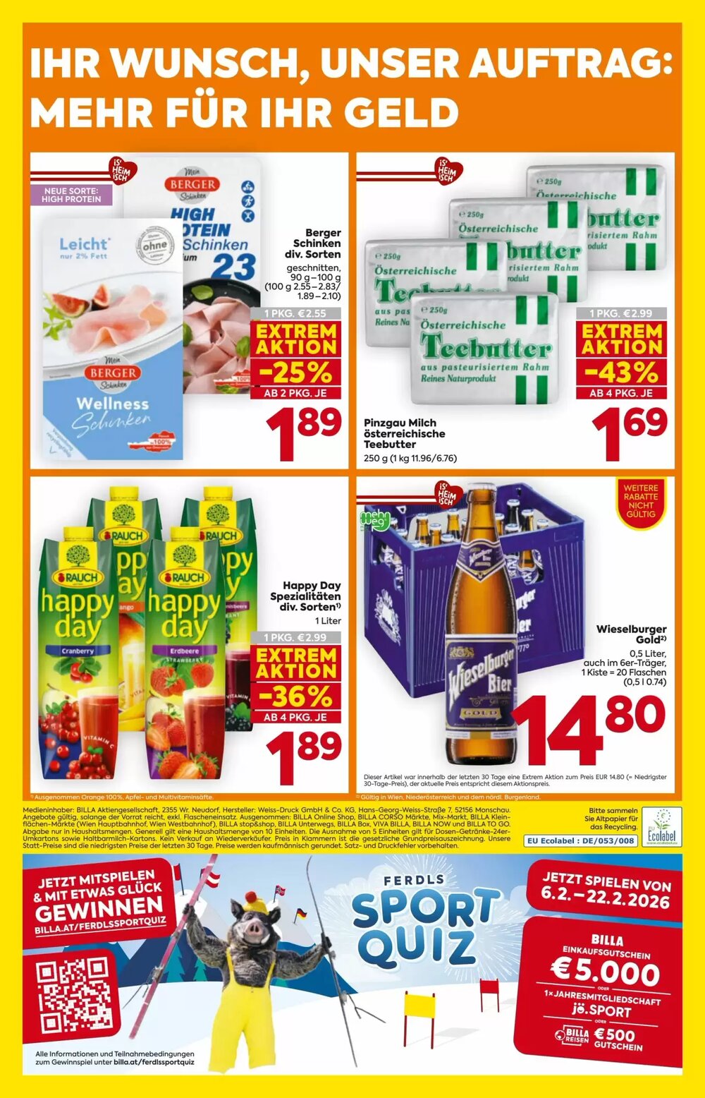 Billa Flugblatt (ab 19.02.2026) - Angebote und Prospekt - Seite 16