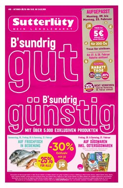 Sutterlüty Flugblatt (ab 19.02.2026) - Angebote und Prospekt
