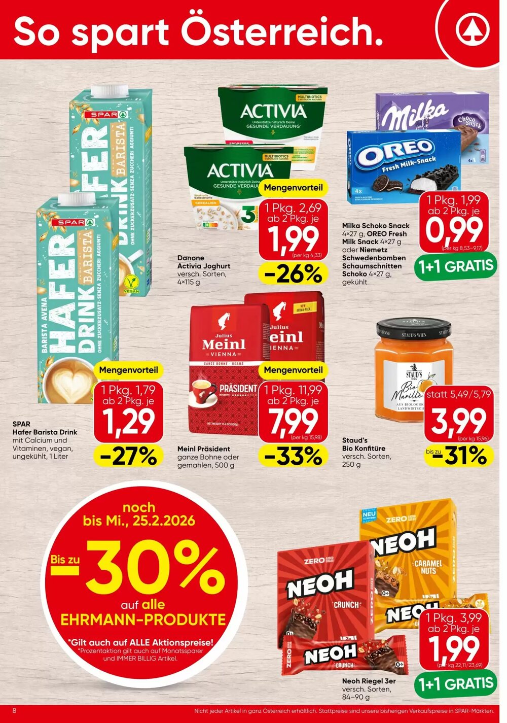 Spar Flugblatt (ab 19.02.2026) - Angebote und Prospekt - Seite 8