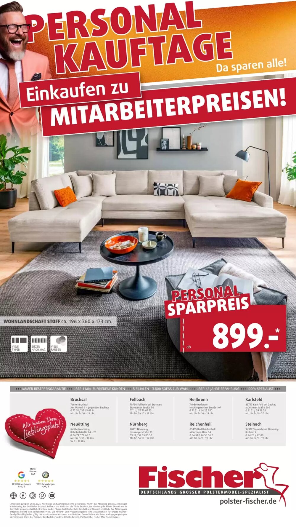 Polstermöbel Fischer Flugblatt (ab 19.02.2026) - Angebote und Prospekt - Seite 31