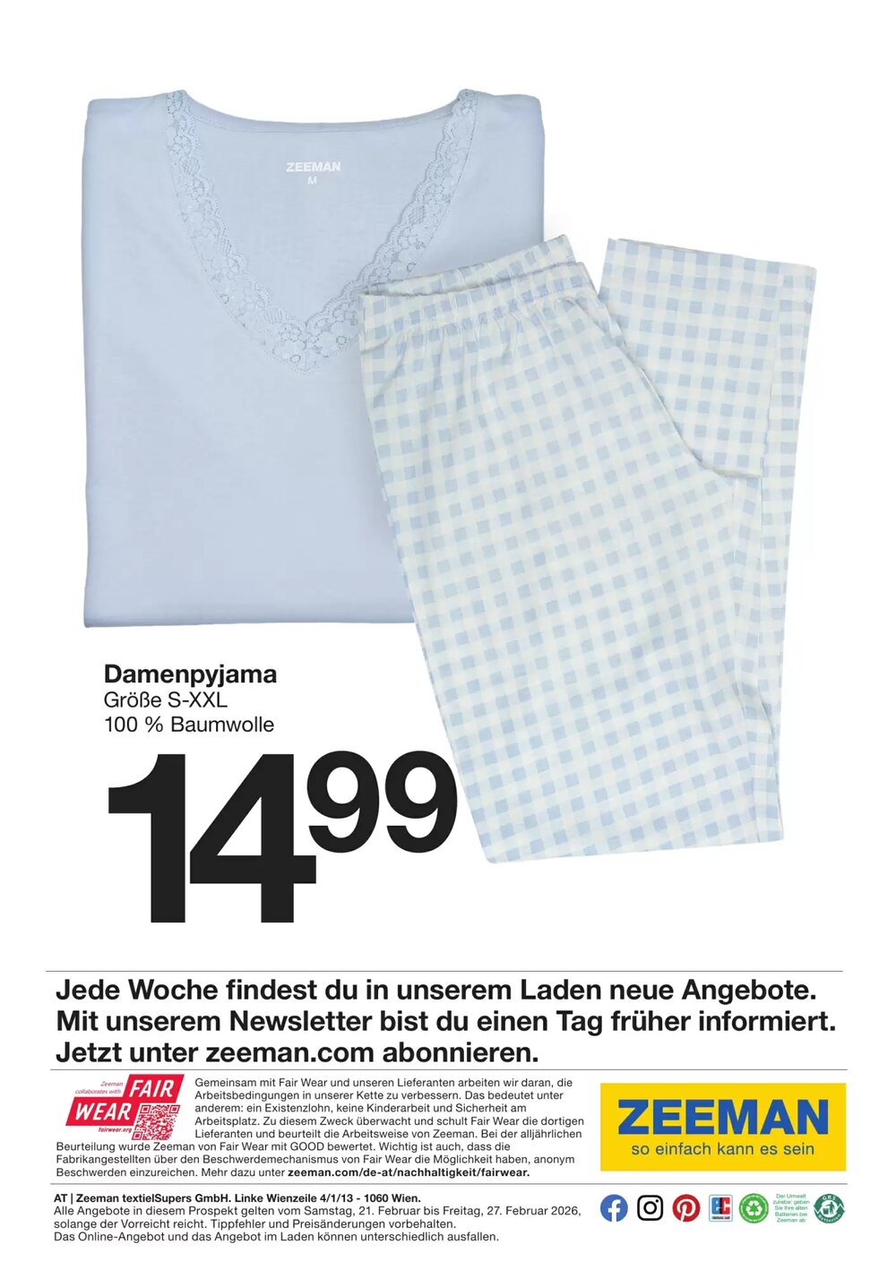 Zeeman Flugblatt (ab 21.02.2026) - Angebote und Prospekt - Seite 25