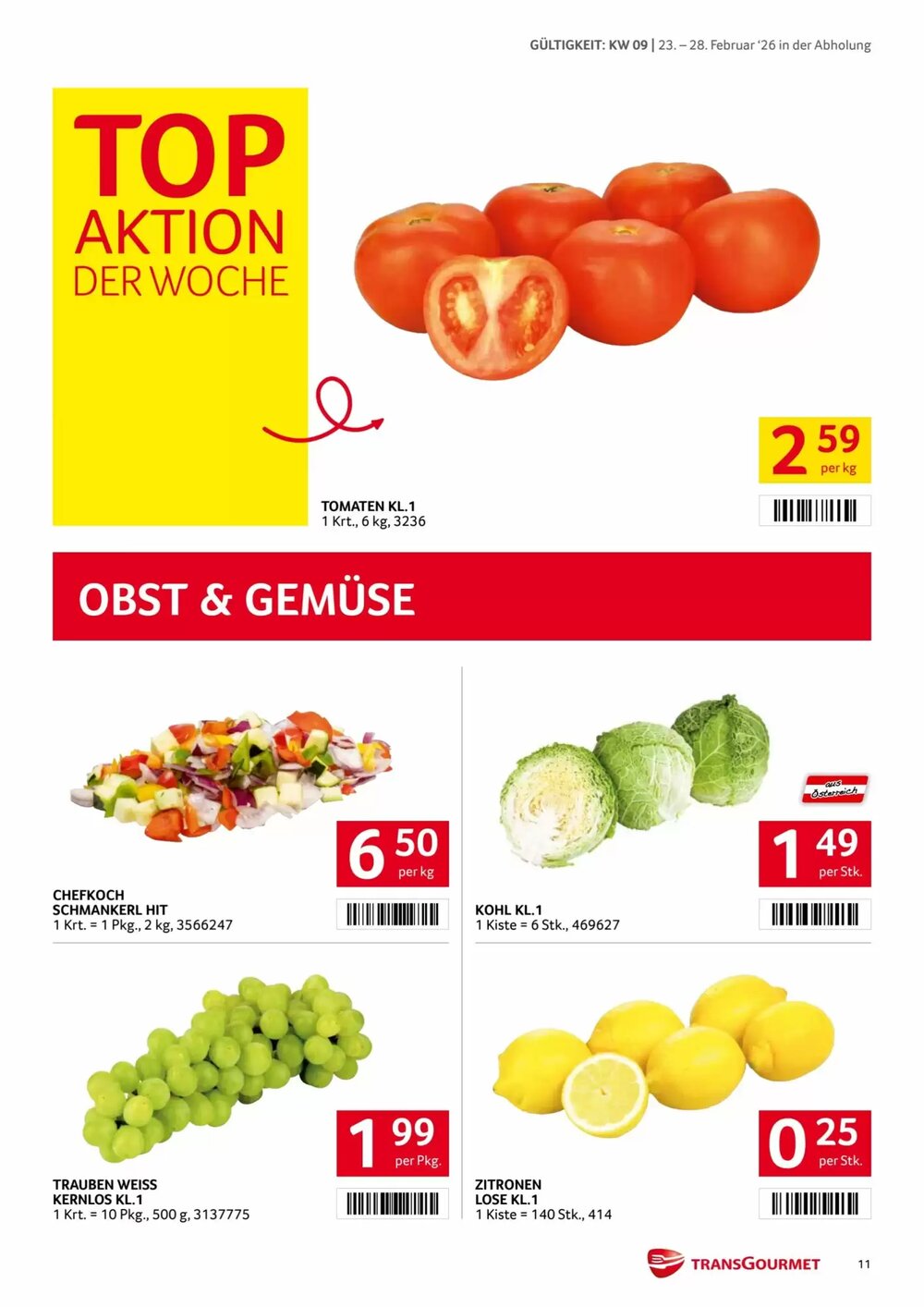 Transgourmet Flugblatt (ab 23.02.2026) - Angebote und Prospekt - Seite 11