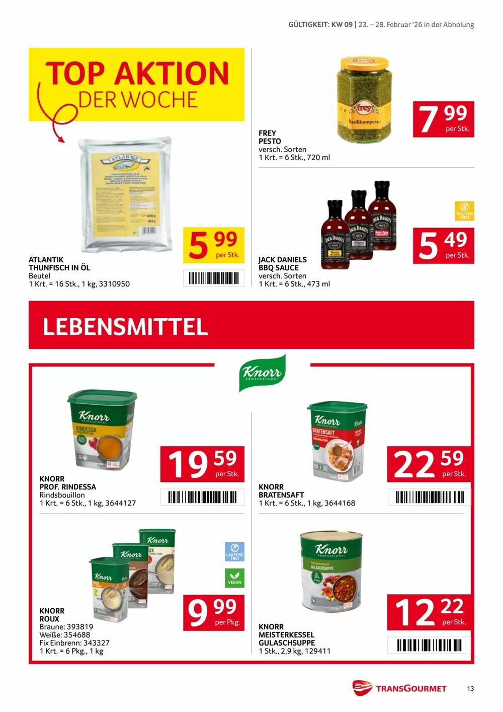 Transgourmet Flugblatt (ab 23.02.2026) - Angebote und Prospekt - Seite 13