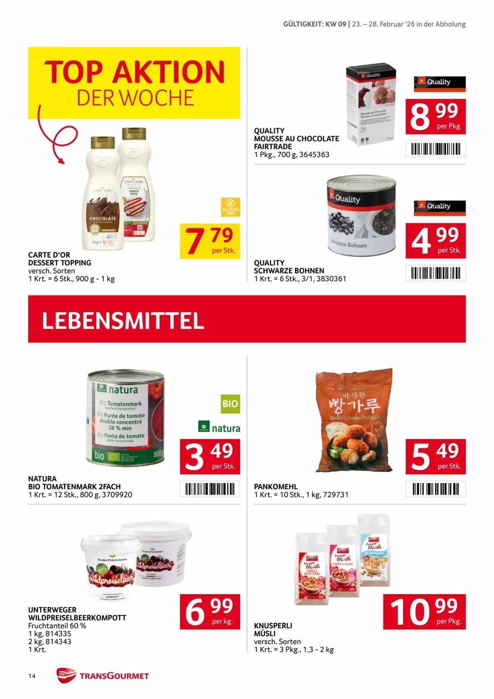Transgourmet Flugblatt (ab 23.02.2026) - Angebote und Prospekt - Seite 14