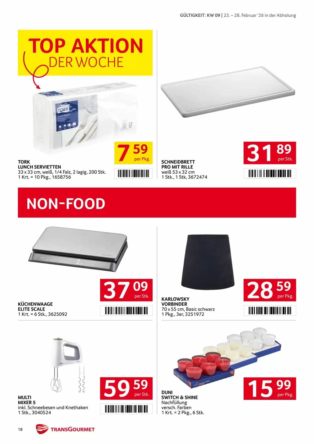 Transgourmet Flugblatt (ab 23.02.2026) - Angebote und Prospekt - Seite 18