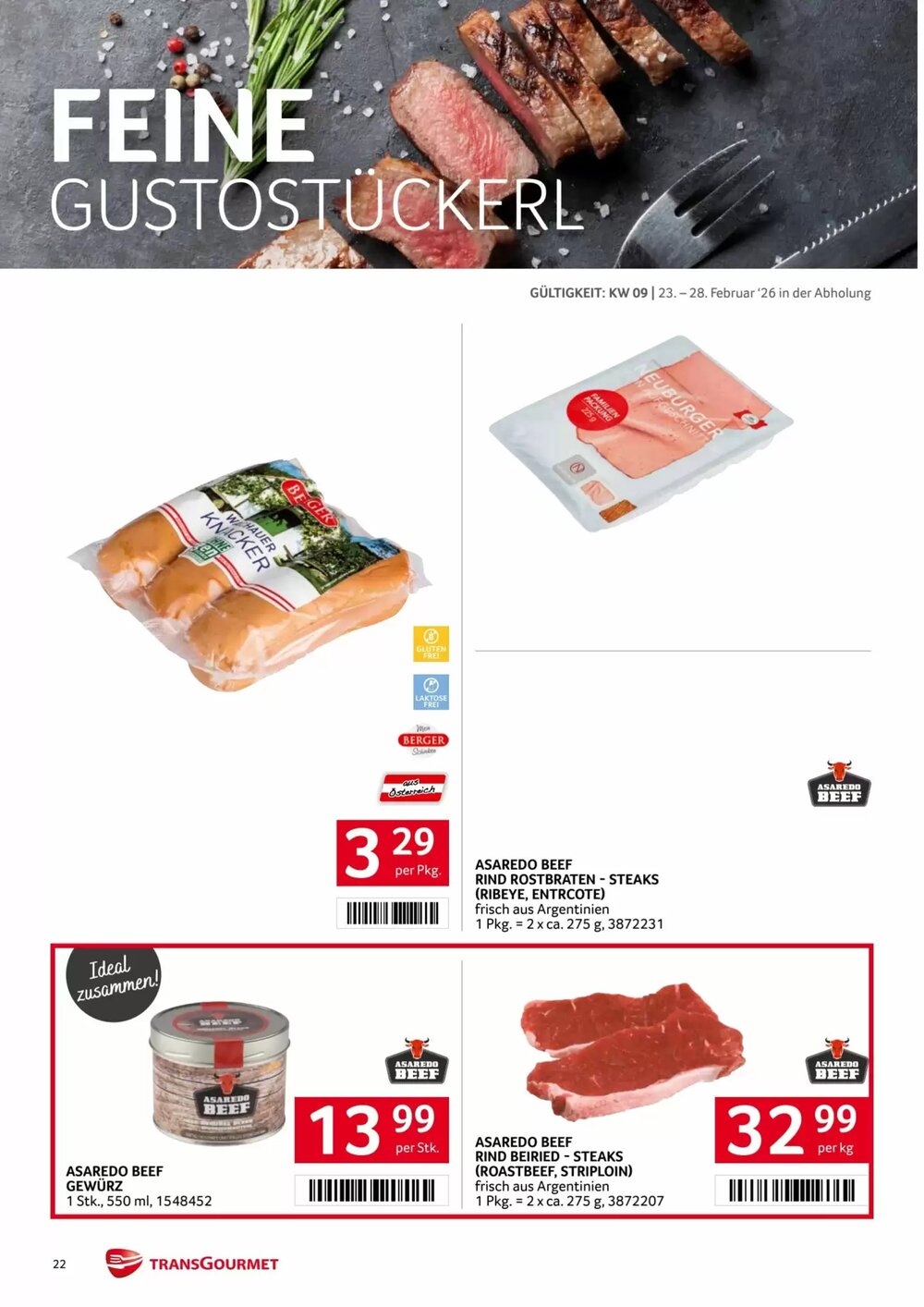 Transgourmet Flugblatt (ab 23.02.2026) - Angebote und Prospekt - Seite 22