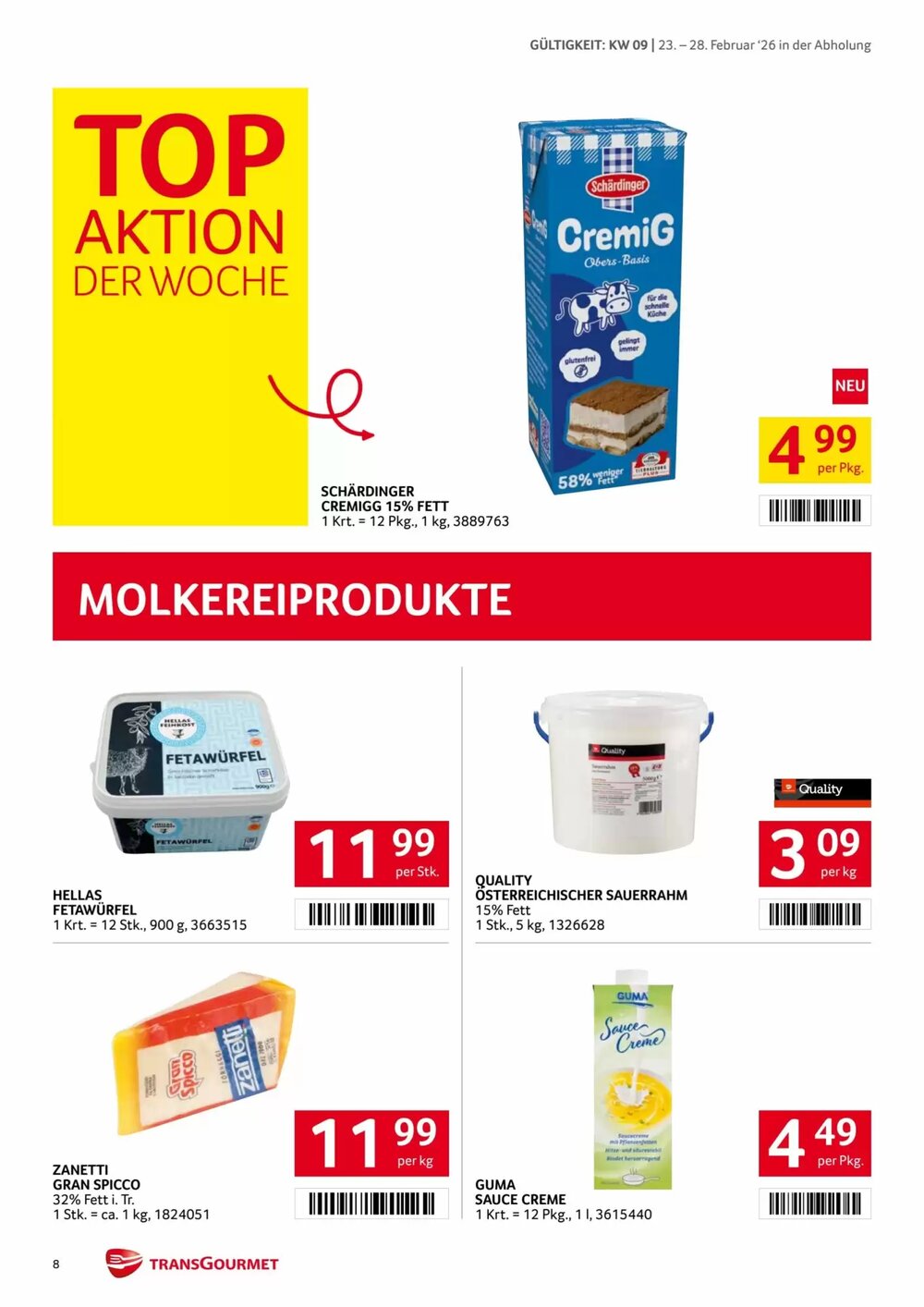 Transgourmet Flugblatt (ab 23.02.2026) - Angebote und Prospekt - Seite 8