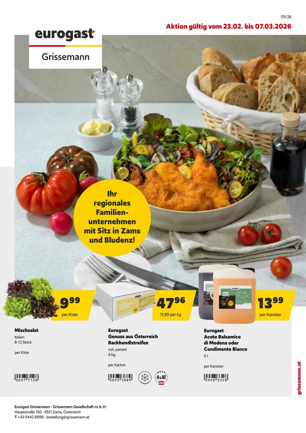 Eurogast Grissemann Flugblatt (ab 23.02.2026) - Angebote und Prospekt - Seite 1