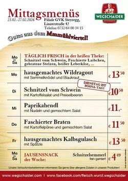 Wegschaider Flugblatt (ab 23.02.2026) - Angebote und Prospekt