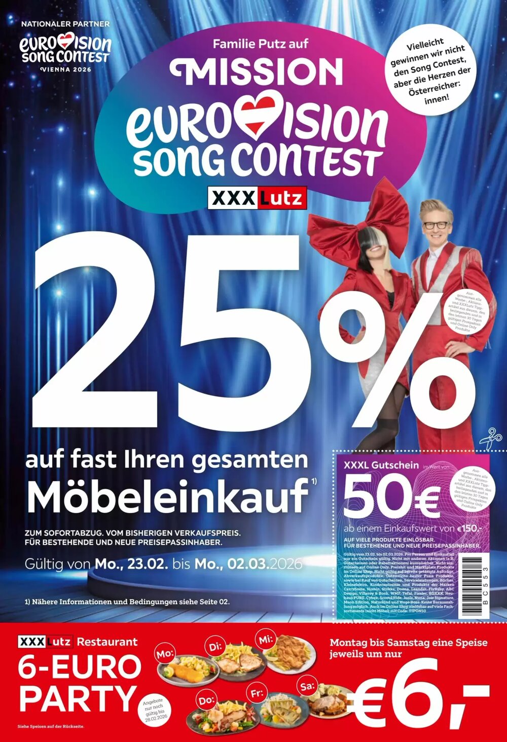 XXXLutz Flugblatt (ab 24.02.2026) - Angebote und Prospekt - Seite 1