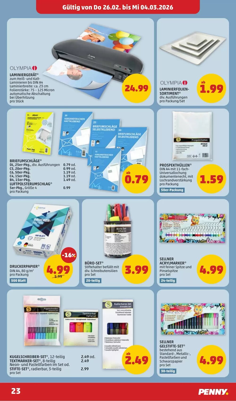 PENNY Flugblatt (ab 26.02.2026) - Angebote und Prospekt - Seite 23