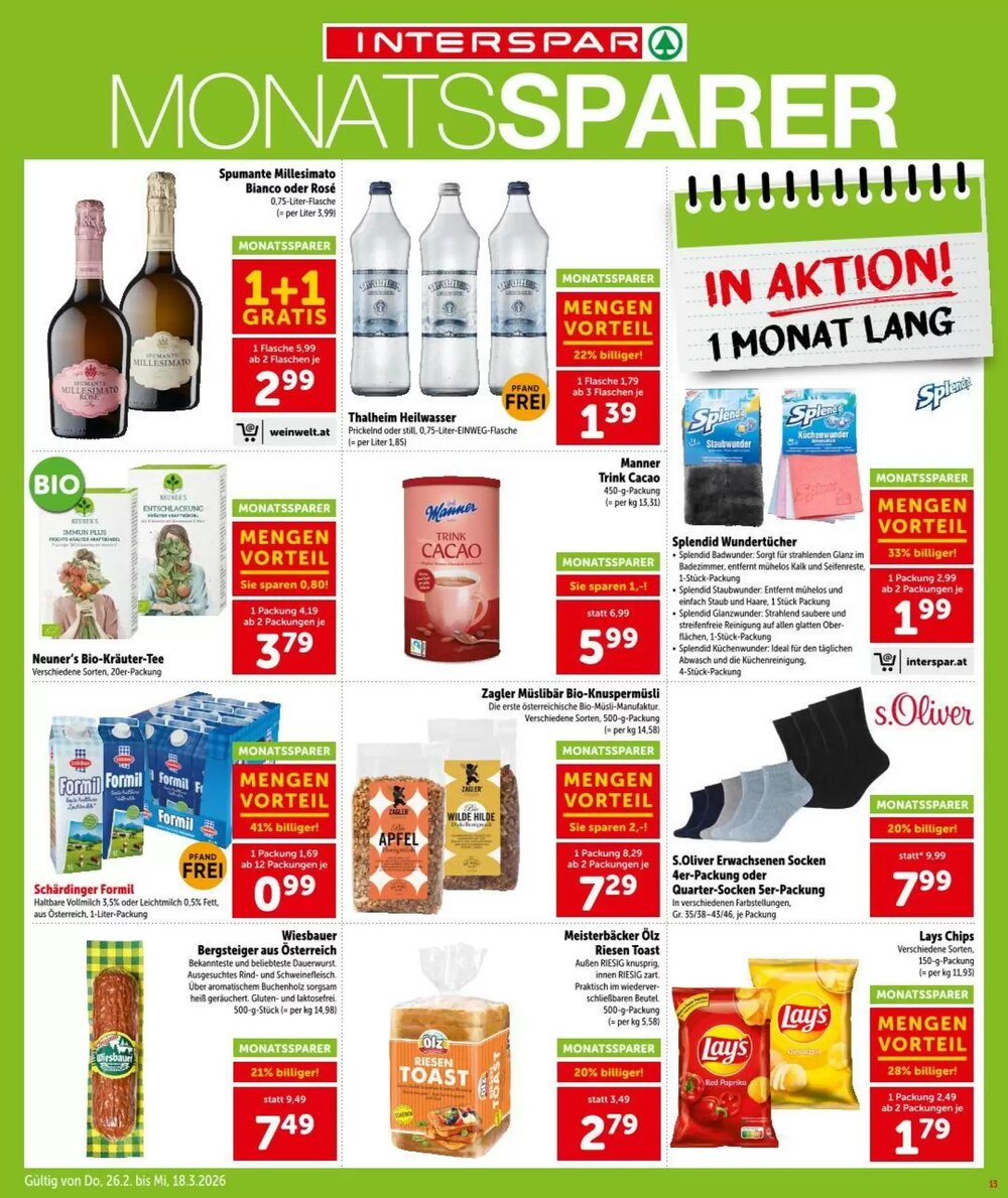 Interspar Flugblatt (ab 26.02.2026) - Angebote und Prospekt - Seite 13