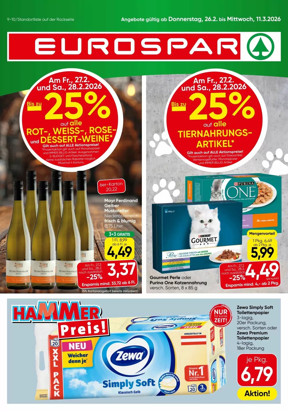 Eurospar Flugblatt (ab 26.02.2026) - Angebote und Prospekt - Seite 1