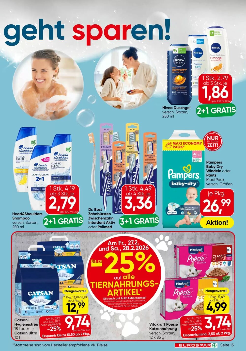 Eurospar Flugblatt (ab 26.02.2026) - Angebote und Prospekt - Seite 13