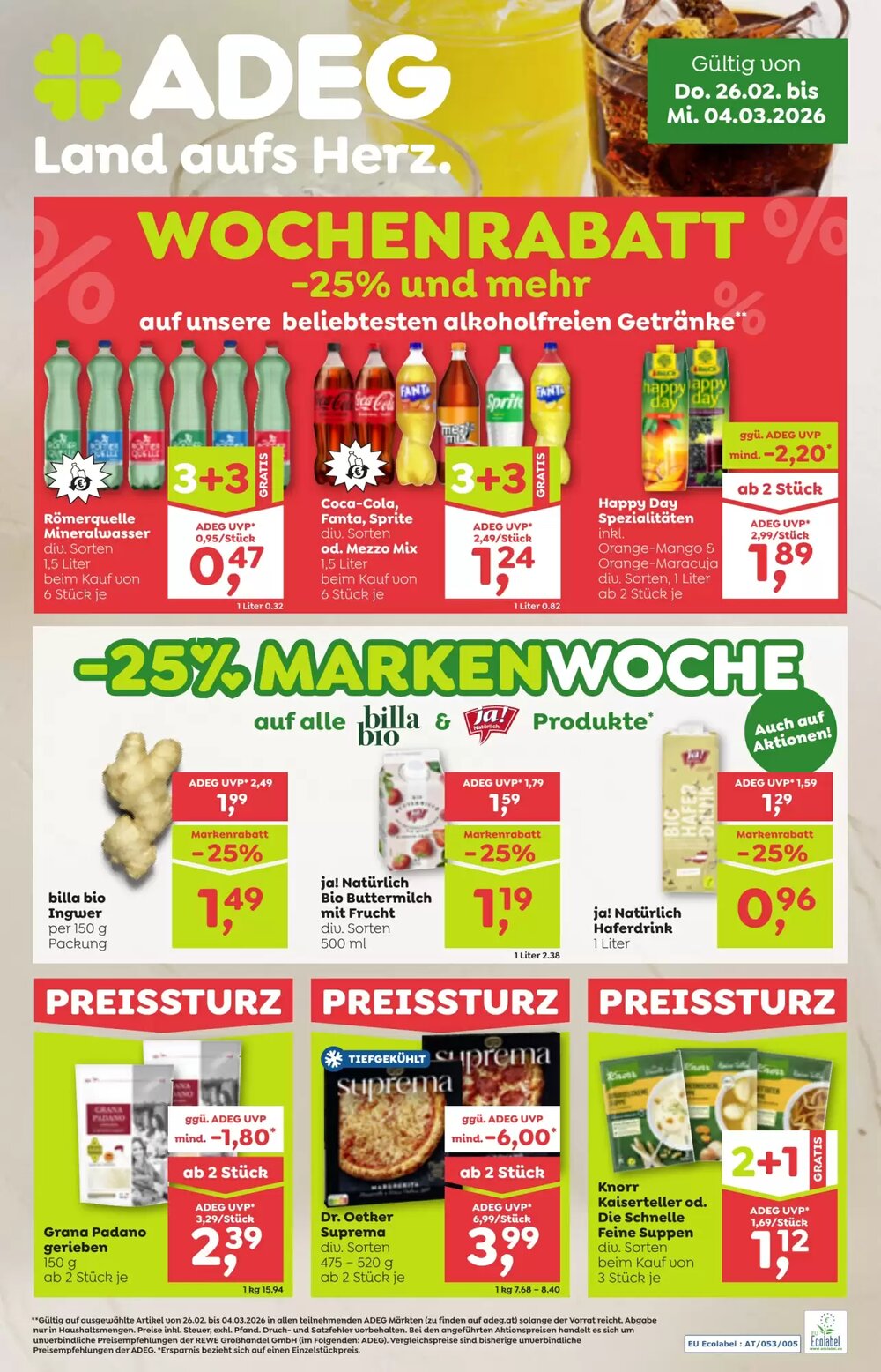 ADEG Flugblatt (ab 26.02.2026) - Angebote und Prospekt - Seite 1