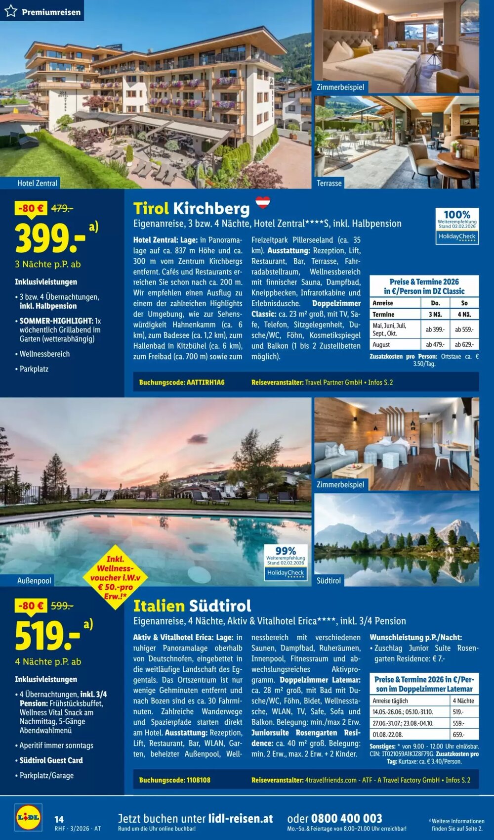 Lidl Reisen Flugblatt (ab 28.02.2026) - Angebote und Prospekt - Seite 14
