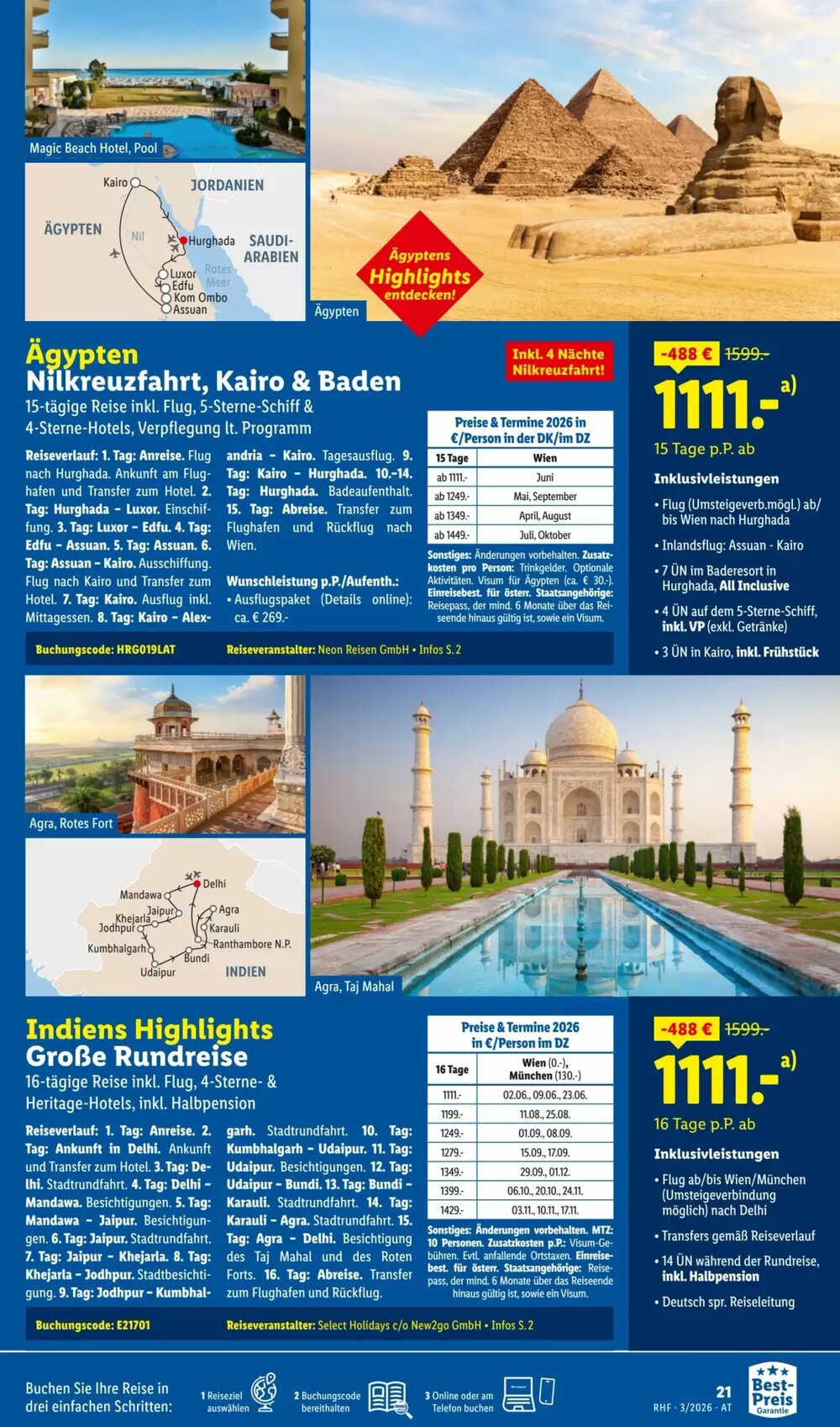 Lidl Reisen Flugblatt (ab 28.02.2026) - Angebote und Prospekt - Seite 21