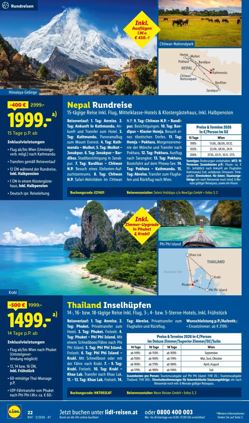 Lidl Reisen Flugblatt (ab 28.02.2026) - Angebote und Prospekt - Seite 22