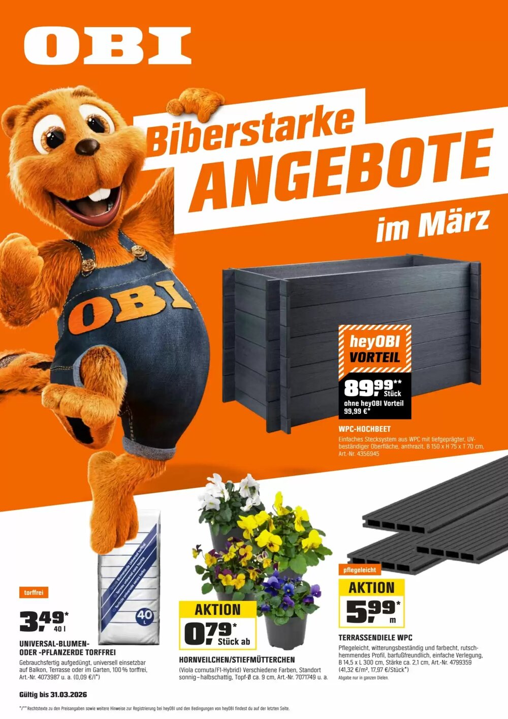 OBI Flugblatt (ab 01.03.2026) - Angebote und Prospekt - Seite 1
