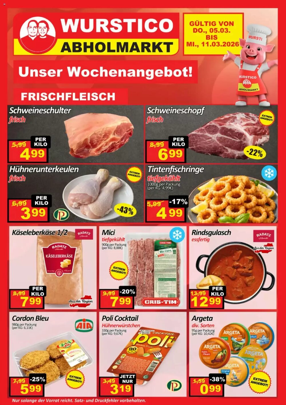 Wurstico Flugblatt (ab 05.03.2026) - Angebote und Prospekt - Seite 1
