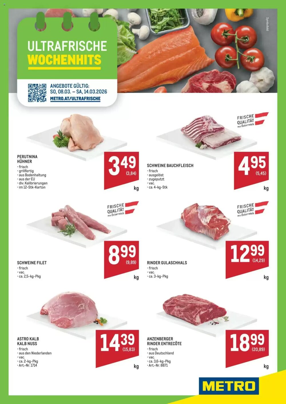 Metro Flugblatt (ab 08.03.2026) - Angebote und Prospekt - Seite 1