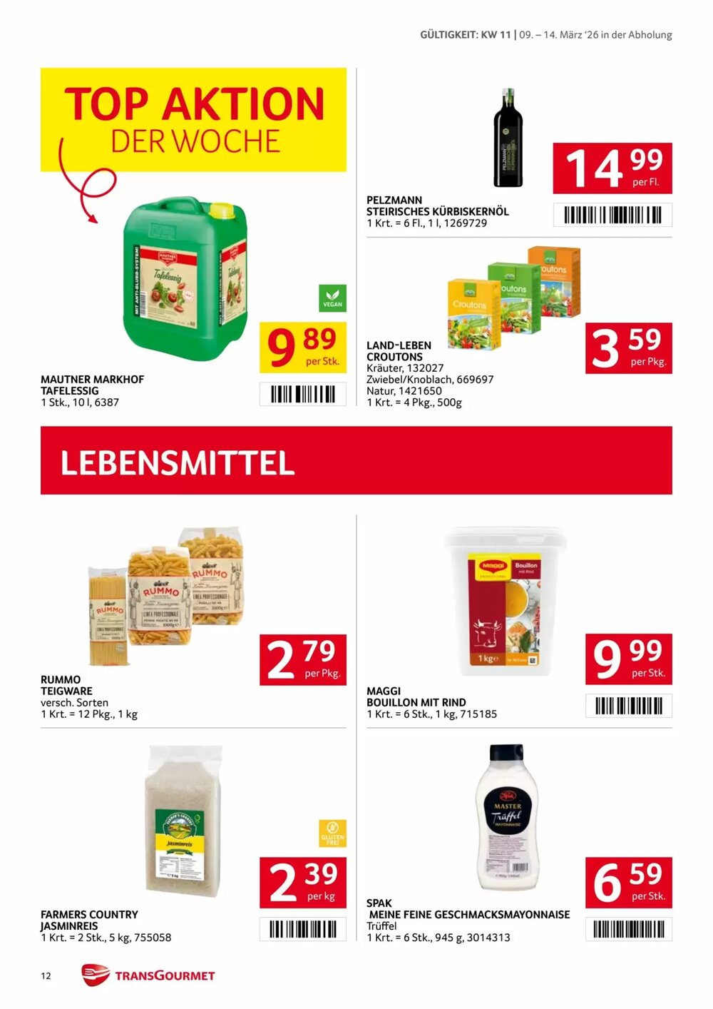 Transgourmet Flugblatt (ab 09.03.2026) - Angebote und Prospekt - Seite 12
