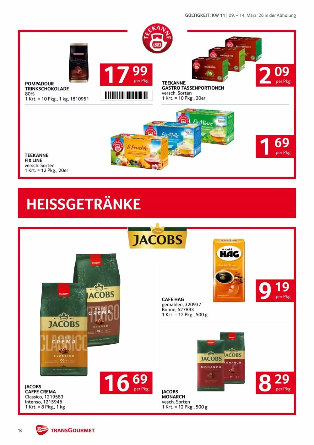Transgourmet Flugblatt (ab 09.03.2026) - Angebote und Prospekt - Seite 16