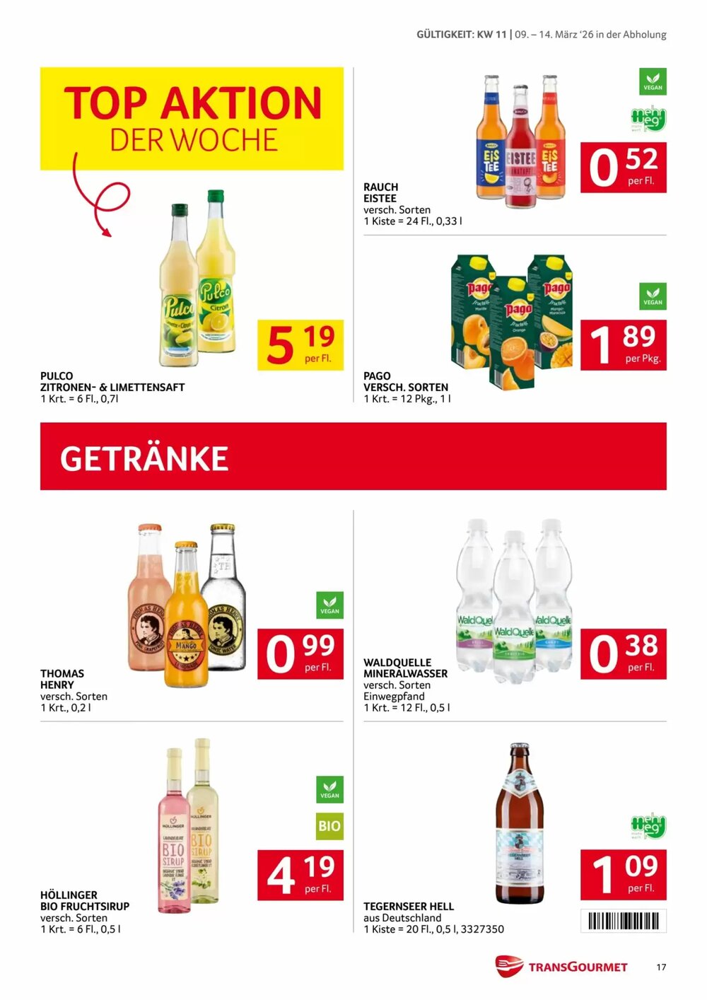 Transgourmet Flugblatt (ab 09.03.2026) - Angebote und Prospekt - Seite 17