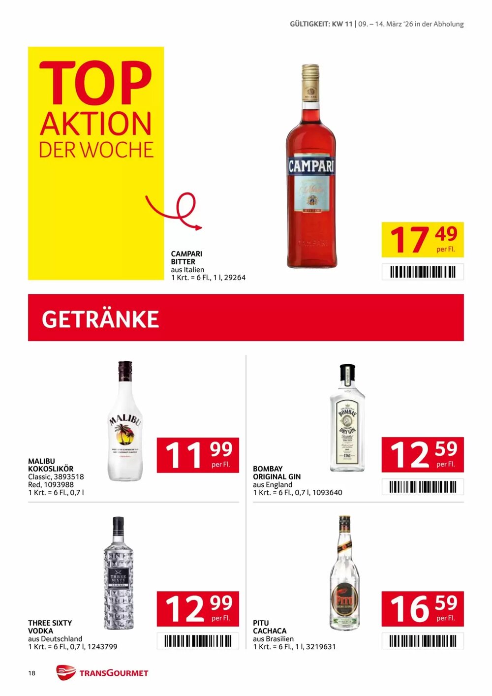 Transgourmet Flugblatt (ab 09.03.2026) - Angebote und Prospekt - Seite 18